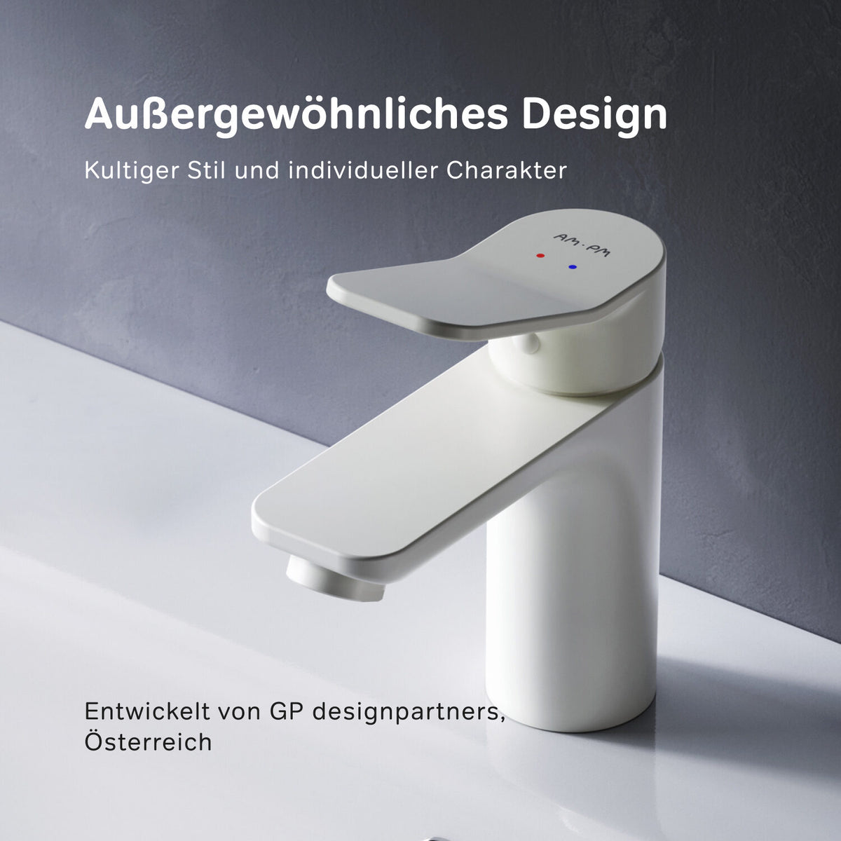 FXA02133 Bad Armatur X-Joy Waschtischarmatur Wasserhahn, Weiß ampm-store.de