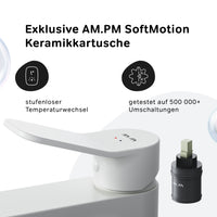 FXA02133 Bad Armatur X-Joy Waschtischarmatur Wasserhahn, Weiß ampm-store.de