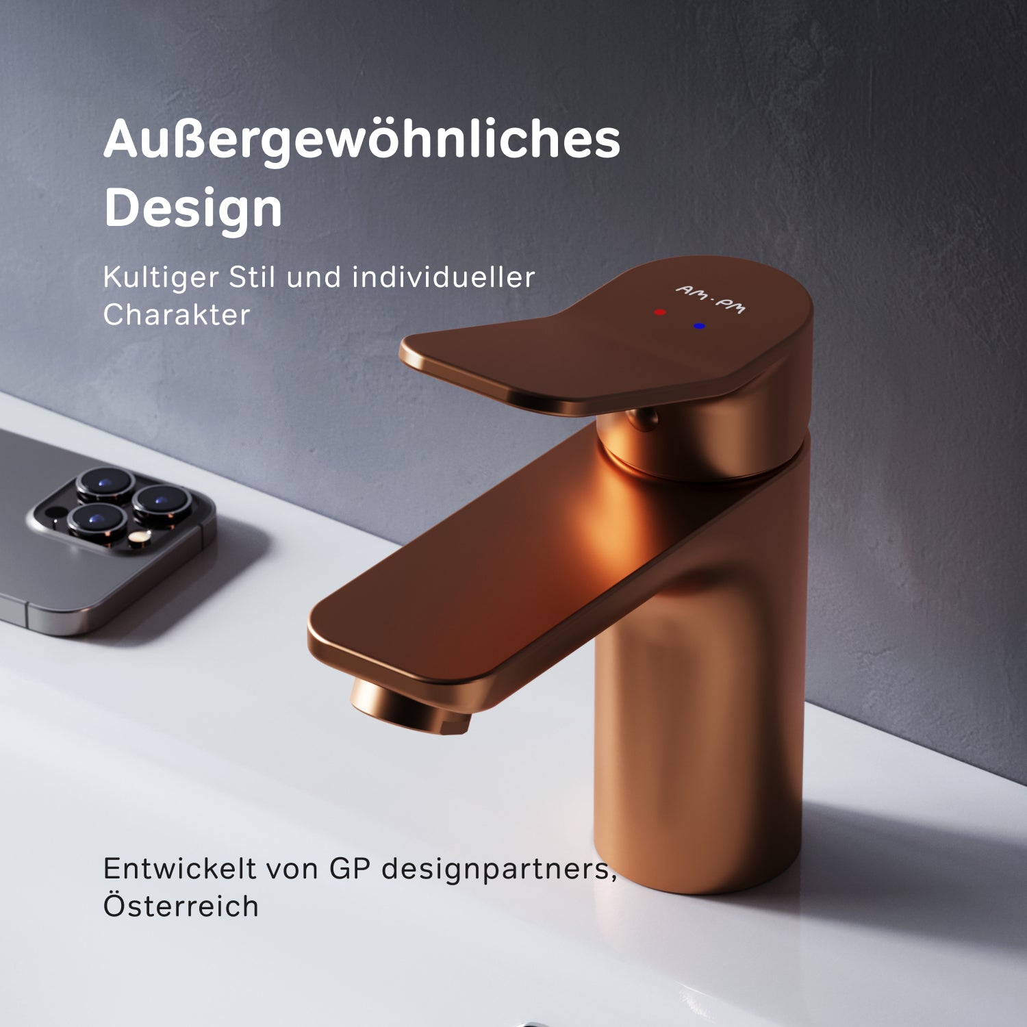 FXA02144 Robinet de lavabo X-Joy, or rose