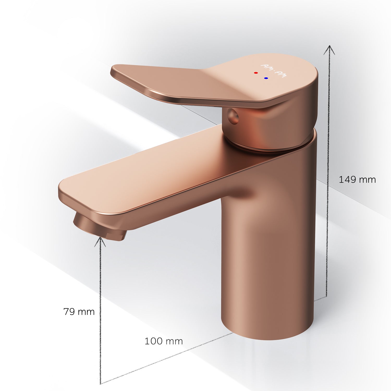 FXA02144 Robinet de lavabo X-Joy, or rose