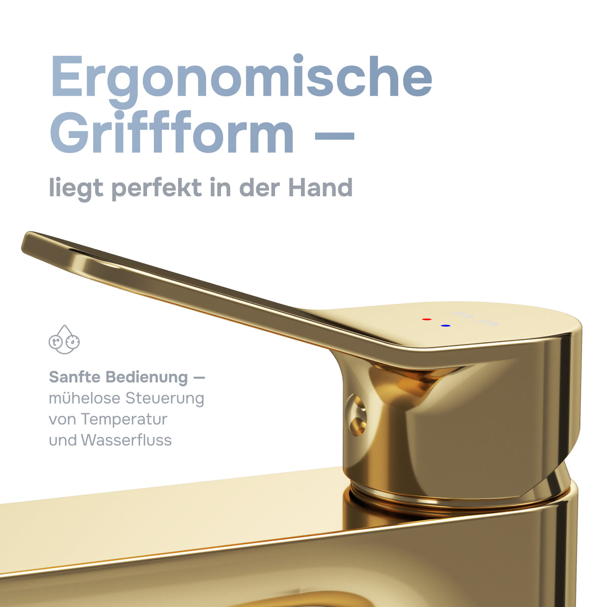 Robinet de lavabo X-Joy, doré–FXA02199