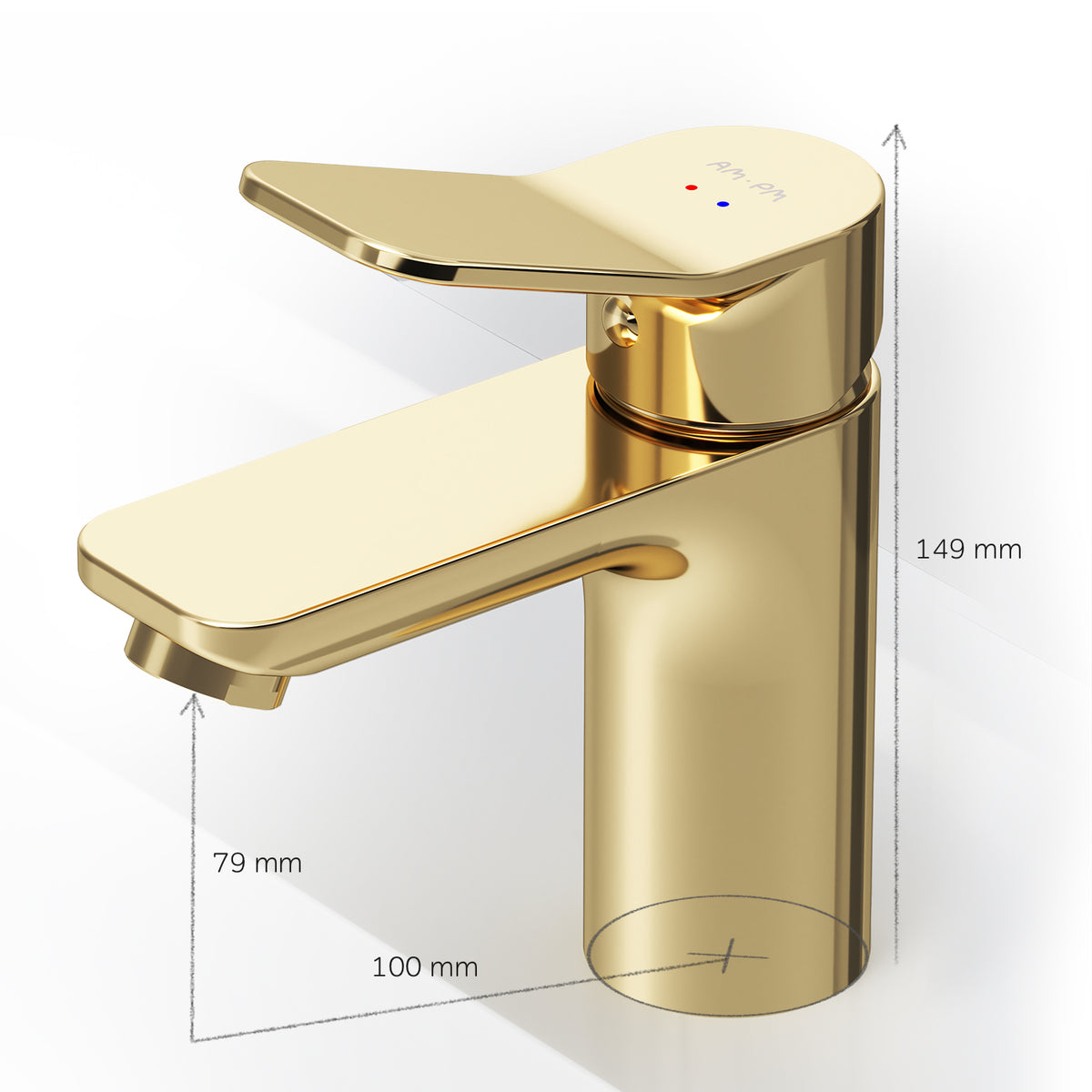 Robinet de lavabo X-Joy, doré–FXA02199