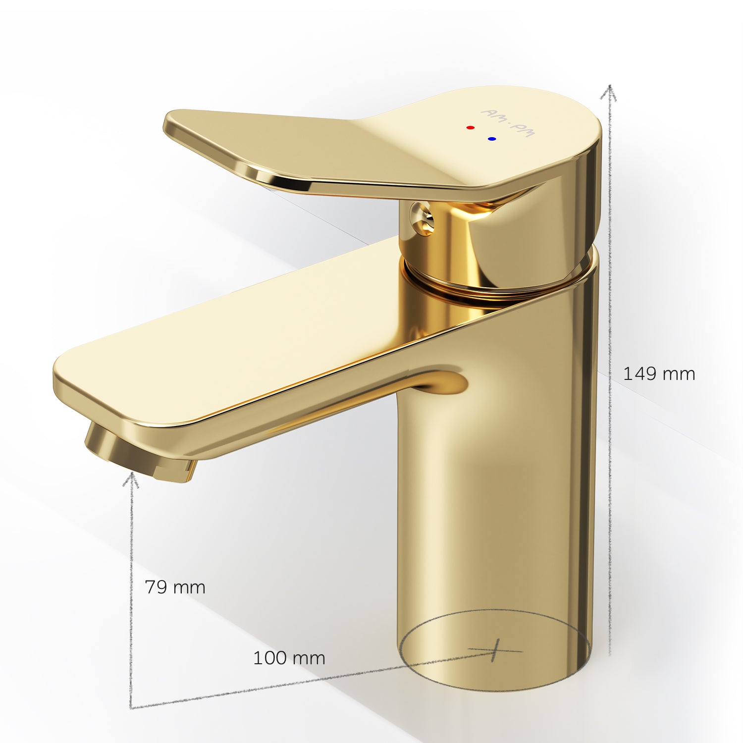 FXA02199 Bad Armatur X-Joy Waschtischarmatur Wasserhahn, Gold