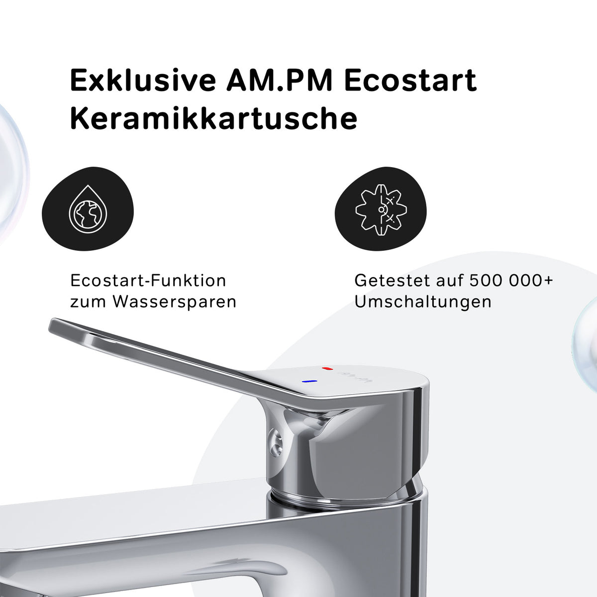 FXA02800 Bad Armatur X-Joy Waschtischarmatur EcoStart-Funktion Wasserhahn ampm-store.de