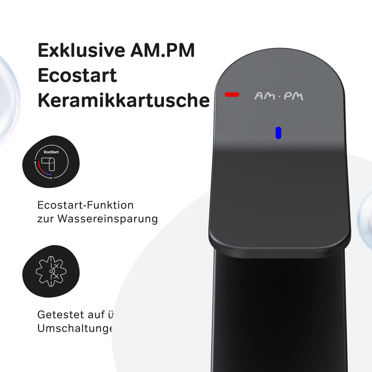 Mitigeur de lavabo X-Joy avec EcoStart, noir–FXA02822