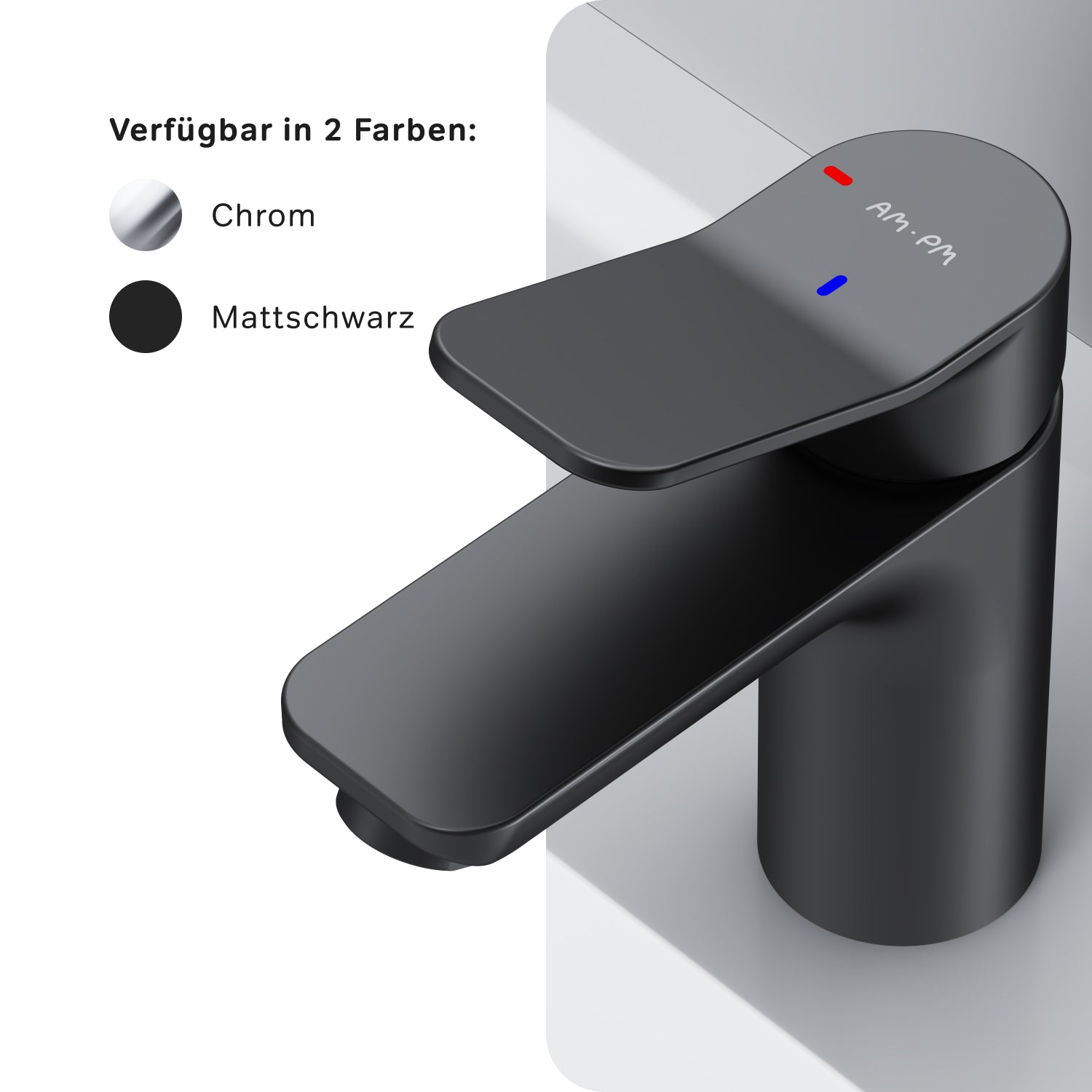 Robinet de salle de bain FXA02822 X-Joy avec fonction EcoStart, noir