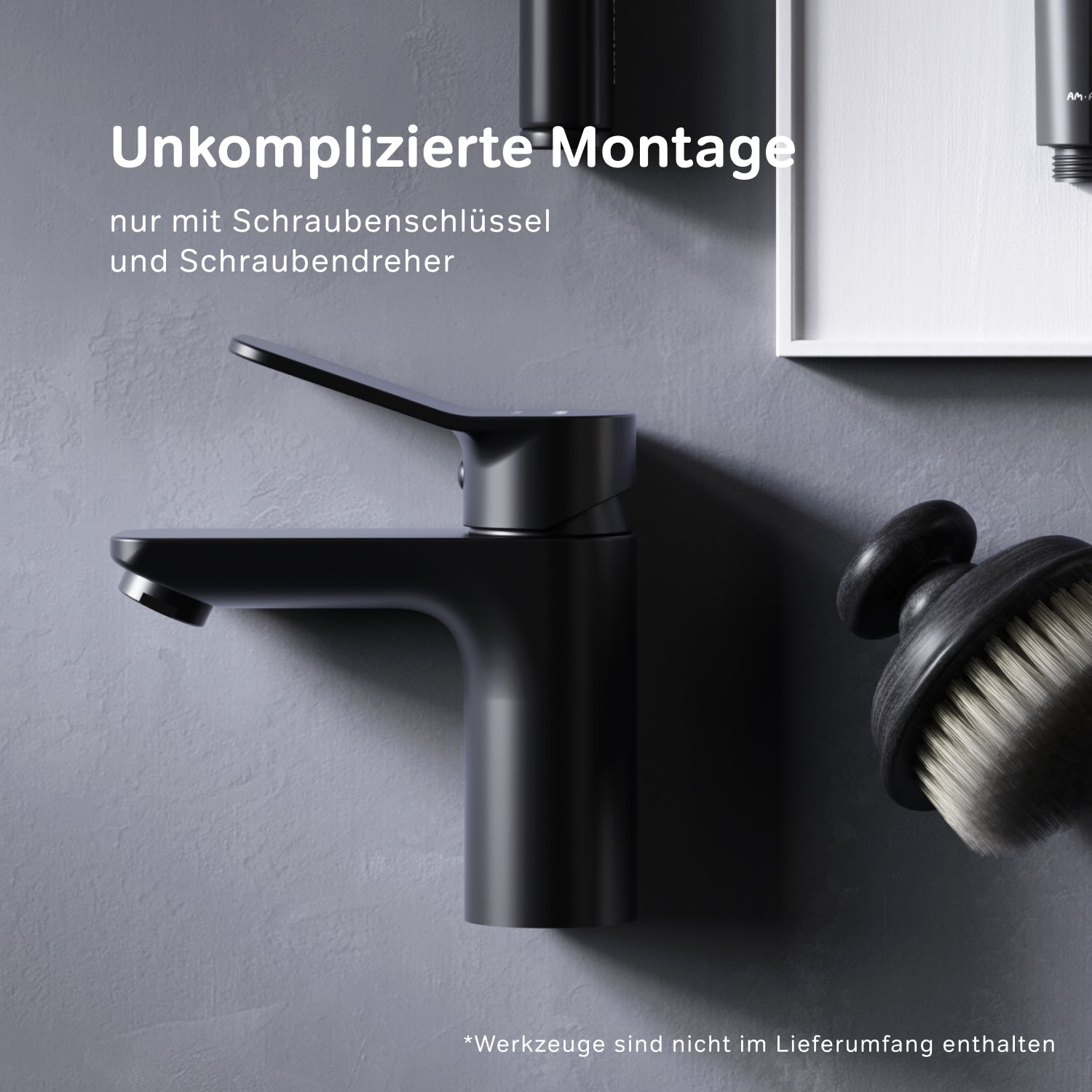 Robinet de salle de bain FXA02822 X-Joy avec fonction EcoStart, noir