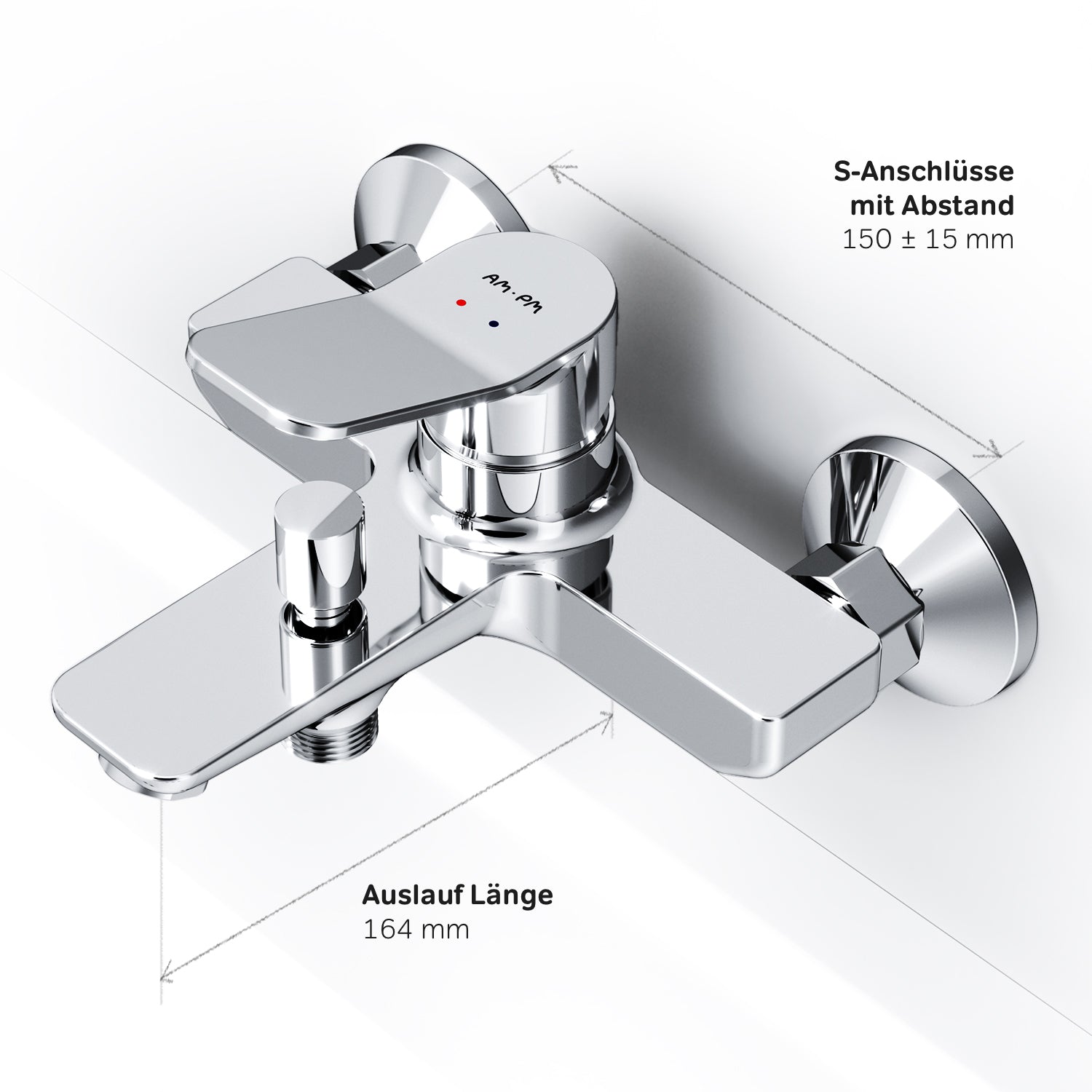 FXA10000 Wannenarmatur X-Joy Mischbatterie Badewanne Wasserhahn Bad ampm-store.de