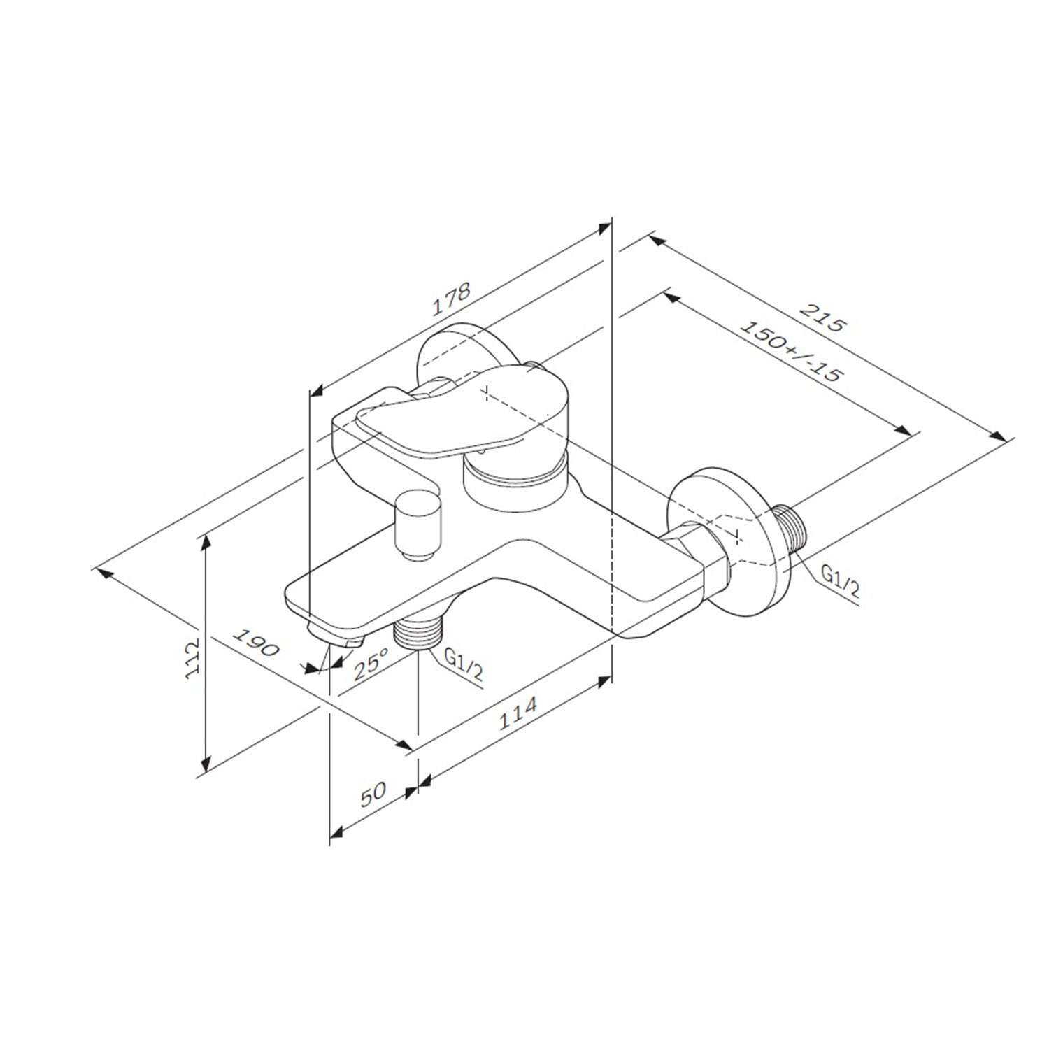 FXA10000 Wannenarmatur X-Joy Mischbatterie Badewanne Wasserhahn Bad ampm-store.de