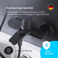 FXA10022 Wannenarmatur X-Joy Mischbatterie Badewanne Wasserhahn Bad, Schwarz ampm-store.de