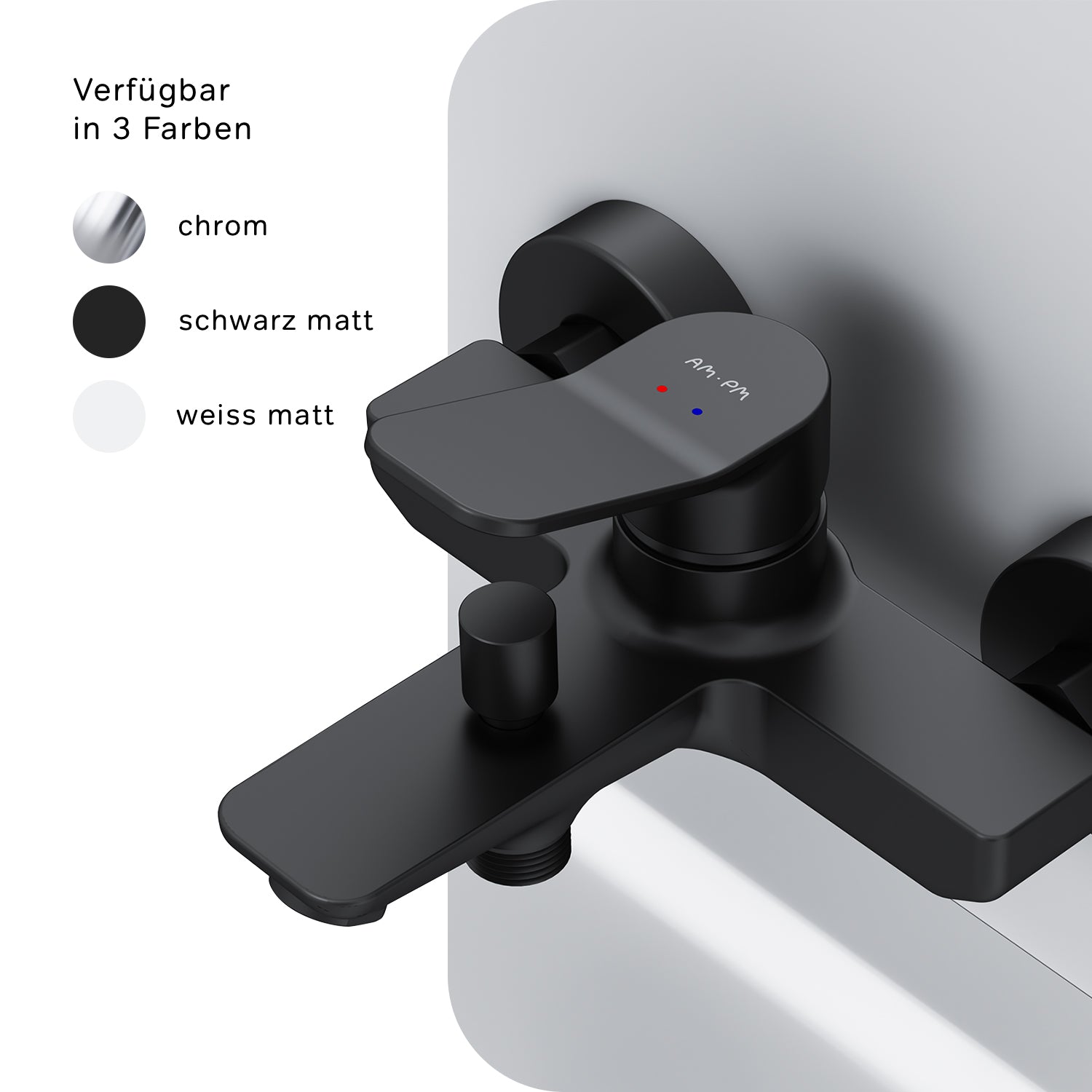 FXA10022 Wannenarmatur X-Joy Mischbatterie Badewanne Wasserhahn Bad, Schwarz ampm-store.de