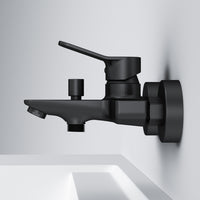 FXA10022 Wannenarmatur X-Joy Mischbatterie Badewanne Wasserhahn Bad, Schwarz ampm-store.de