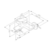 FXA10022 Wannenarmatur X-Joy Mischbatterie Badewanne Wasserhahn Bad, Schwarz ampm-store.de