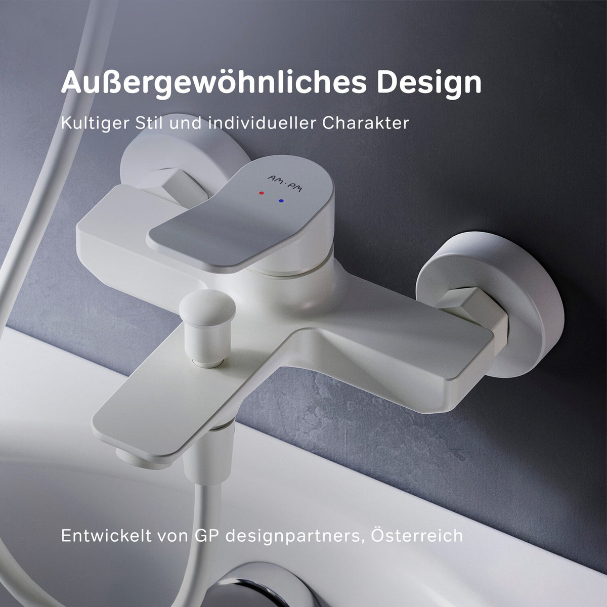 FXA10033 Wannenarmatur X-Joy Mischbatterie Badewanne Wasserhahn Bad, Weiß ampm-store.de