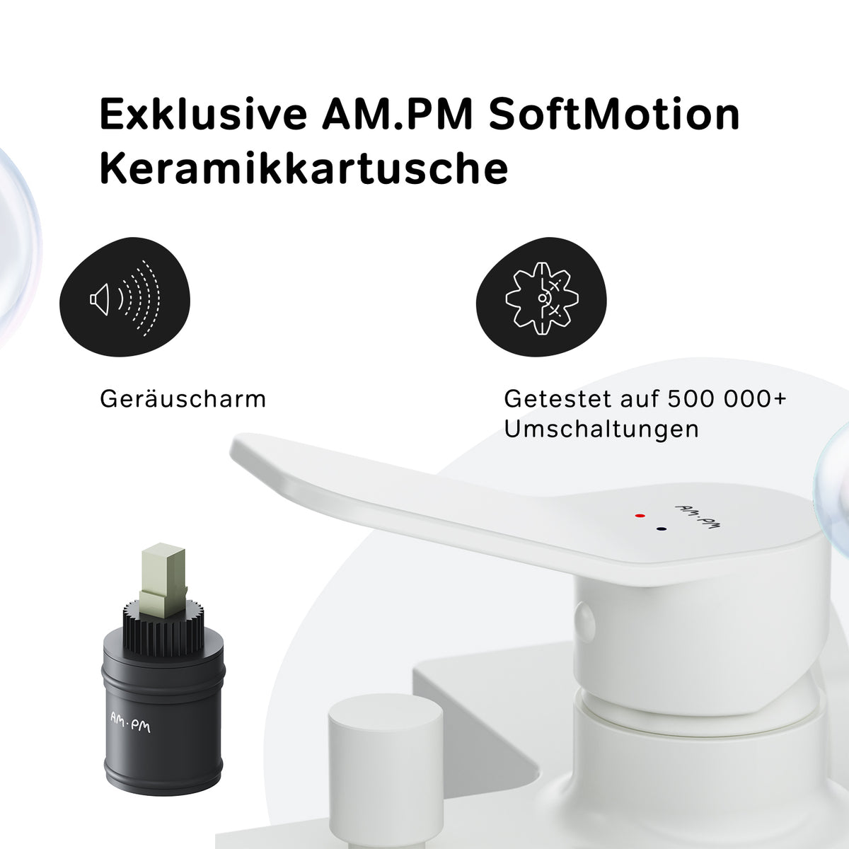 FXA10033 Wannenarmatur X-Joy Mischbatterie Badewanne Wasserhahn Bad, Weiß ampm-store.de