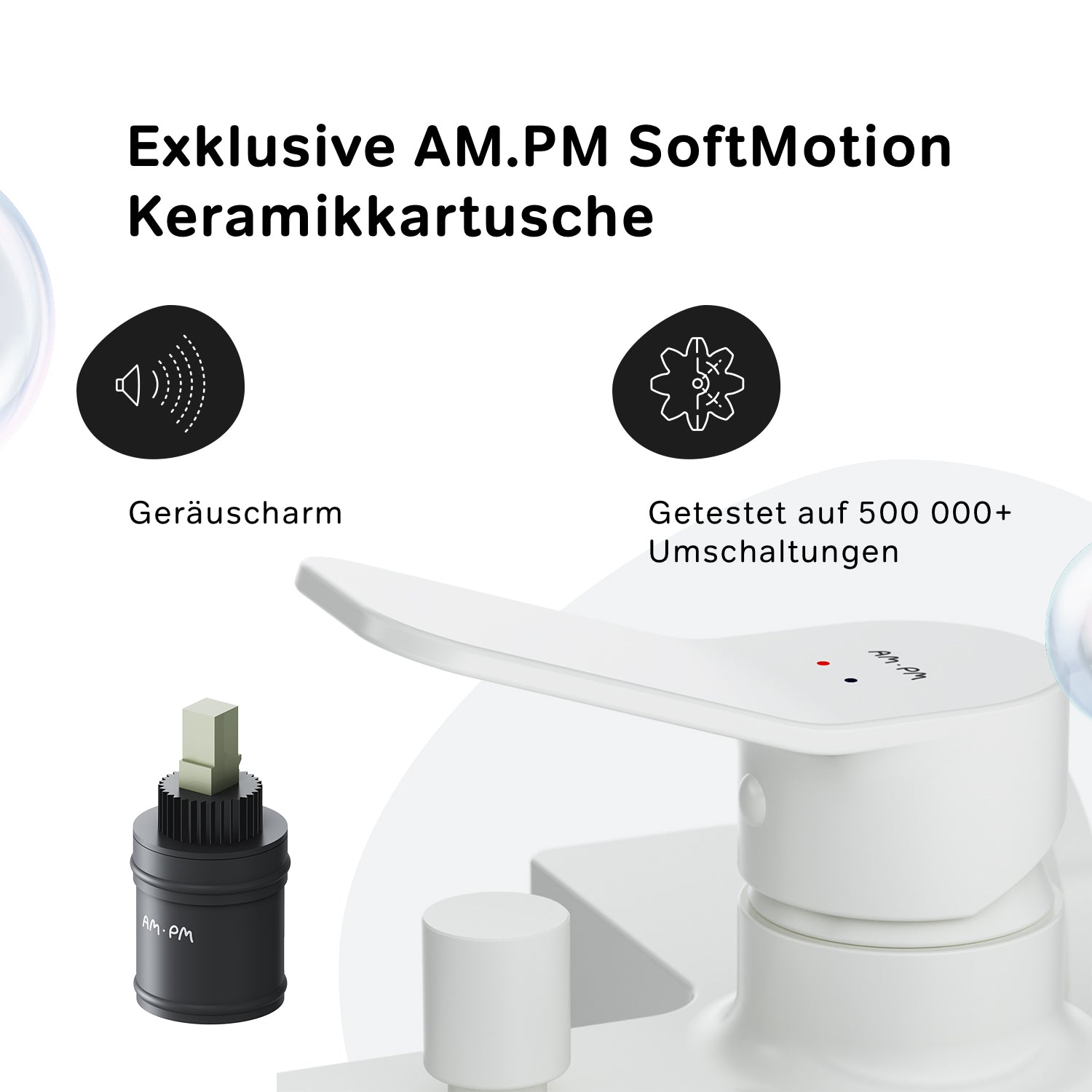 FXA10033 Wannenarmatur X-Joy Mischbatterie Badewanne Wasserhahn Bad, Weiß ampm-store.de