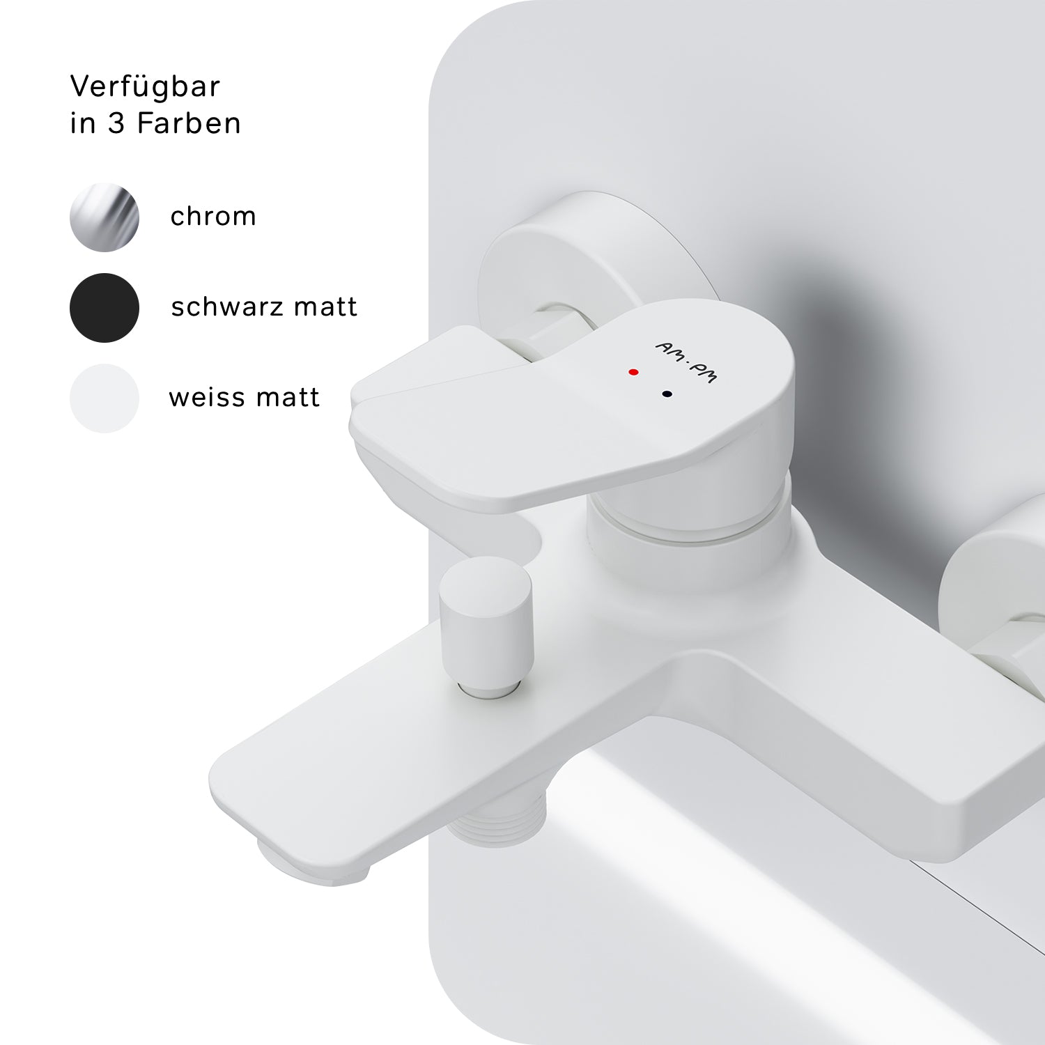 FXA10033 Wannenarmatur X-Joy Mischbatterie Badewanne Wasserhahn Bad, Weiß ampm-store.de