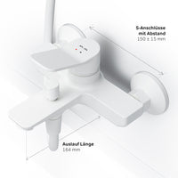 FXA10033 Wannenarmatur X-Joy Mischbatterie Badewanne Wasserhahn Bad, Weiß ampm-store.de