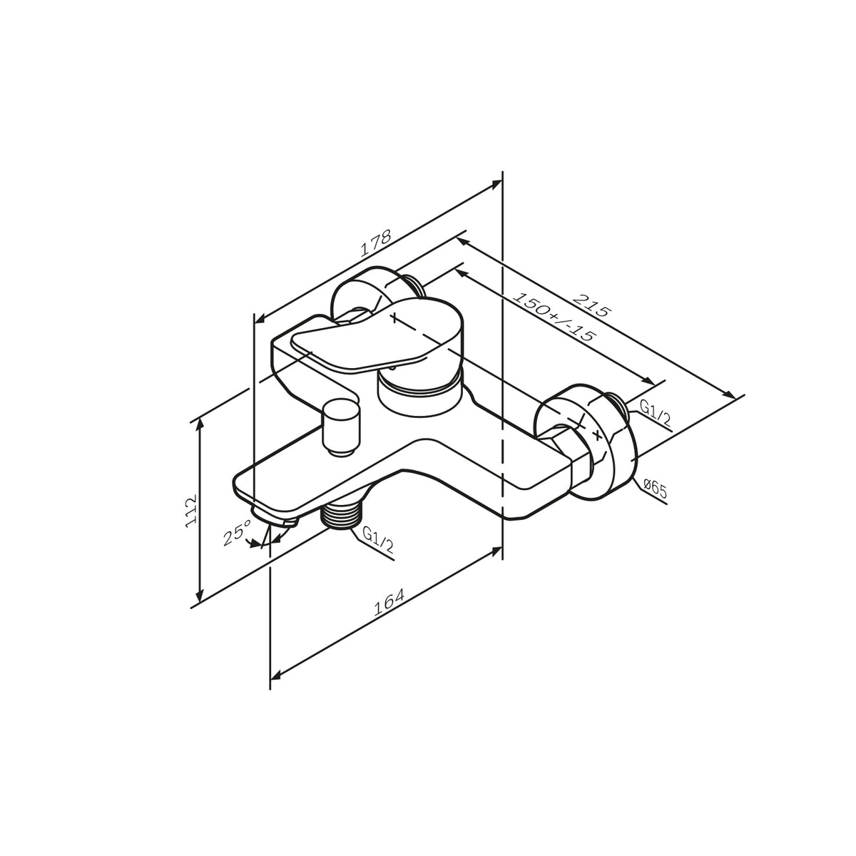 Wannenarmatur X-Joy, Or–FXA10099