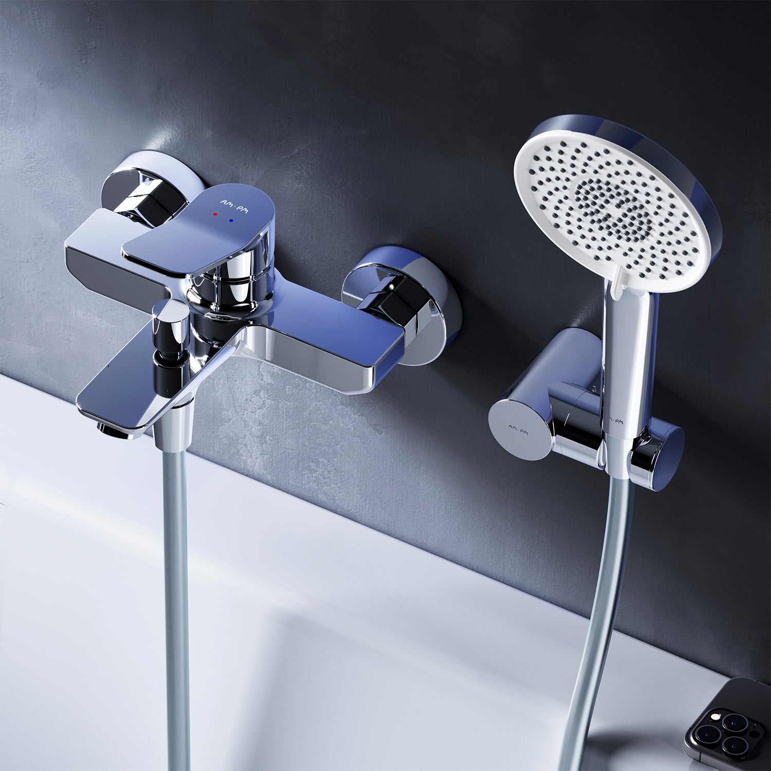 FXA15000 mitigeur de bain avec douchette et support X-Joy mitigeur de bain robinet de salle de bain