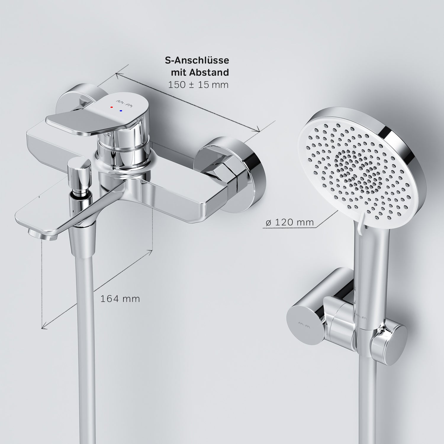 FXA15000 mitigeur de bain avec douchette et support X-Joy mitigeur de bain robinet de salle de bain