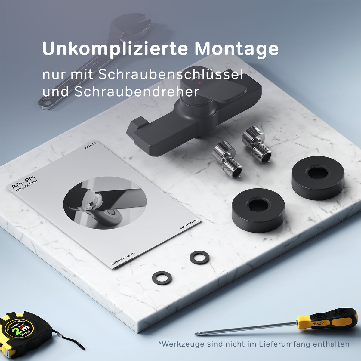 FXA20022 Duscharmatur X-Joy Brausearmatur Mischbatterie Dusche, Schwarz ampm-store.de