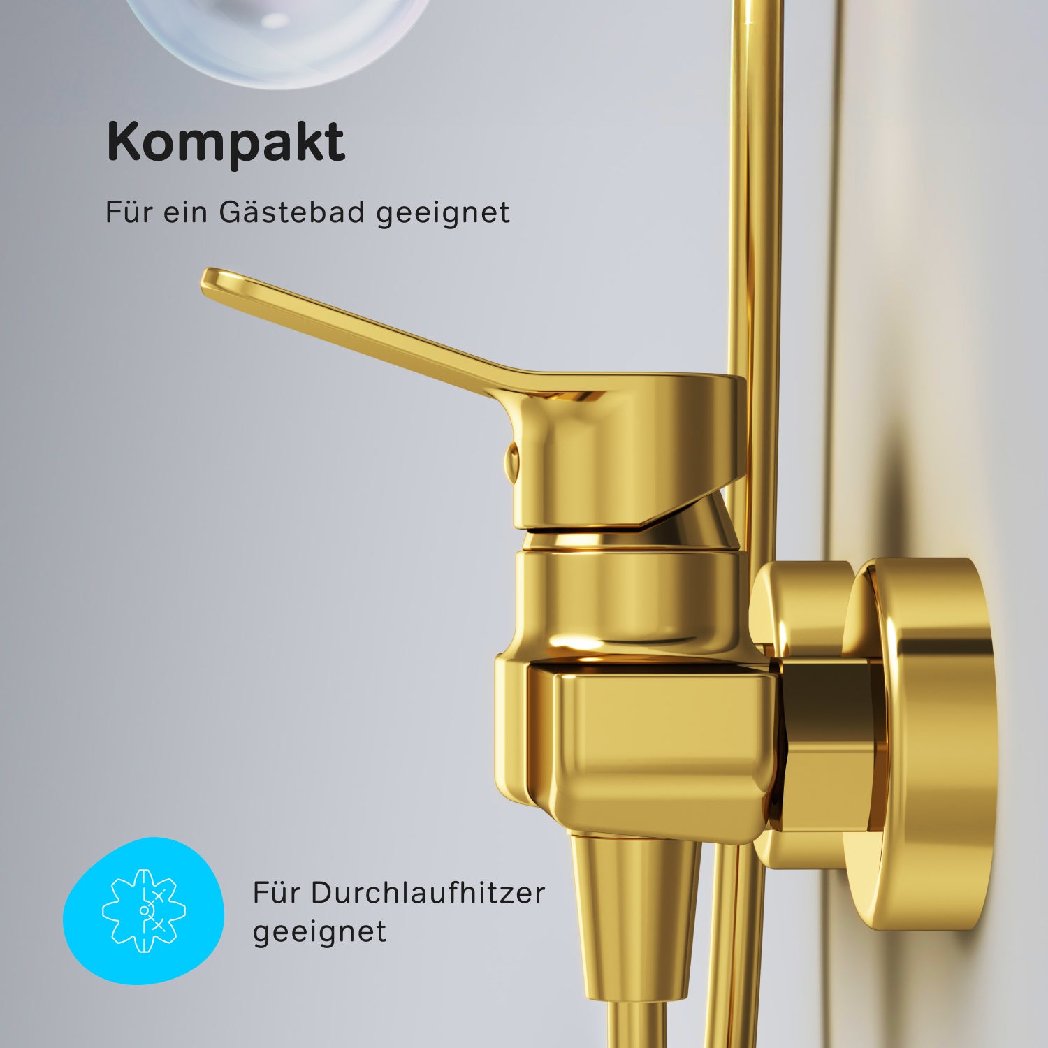 FXA20099 Duscharmatur X-Joy Brausearmatur Mischbatterie Dusche, Gold