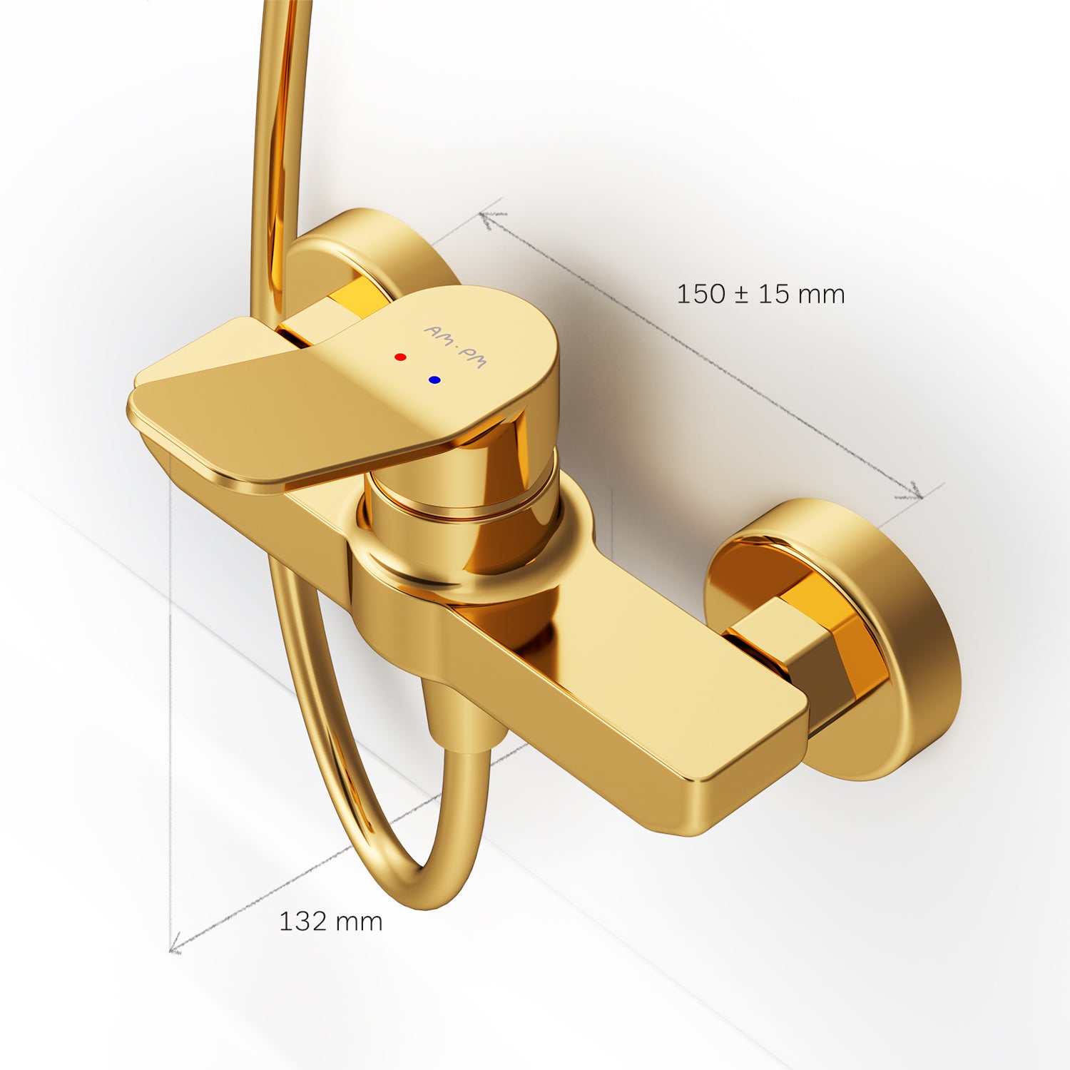 FXA20099 Duscharmatur X-Joy Brausearmatur Mischbatterie Dusche, Gold