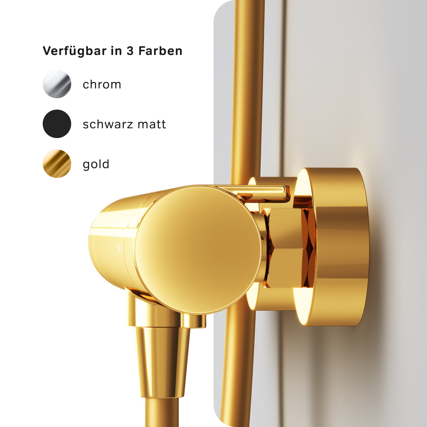 Thermostat de robinet de douche FXA40099 X-Joy Robinet de douche Mitigeur Douche, Or