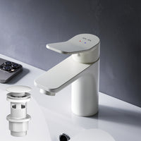 FXA82133 Bad Armatur X-Joy Waschtischarmatur mit Klick-Ablaufgarnitur Wasserhahn, Weiß ampm-store.de