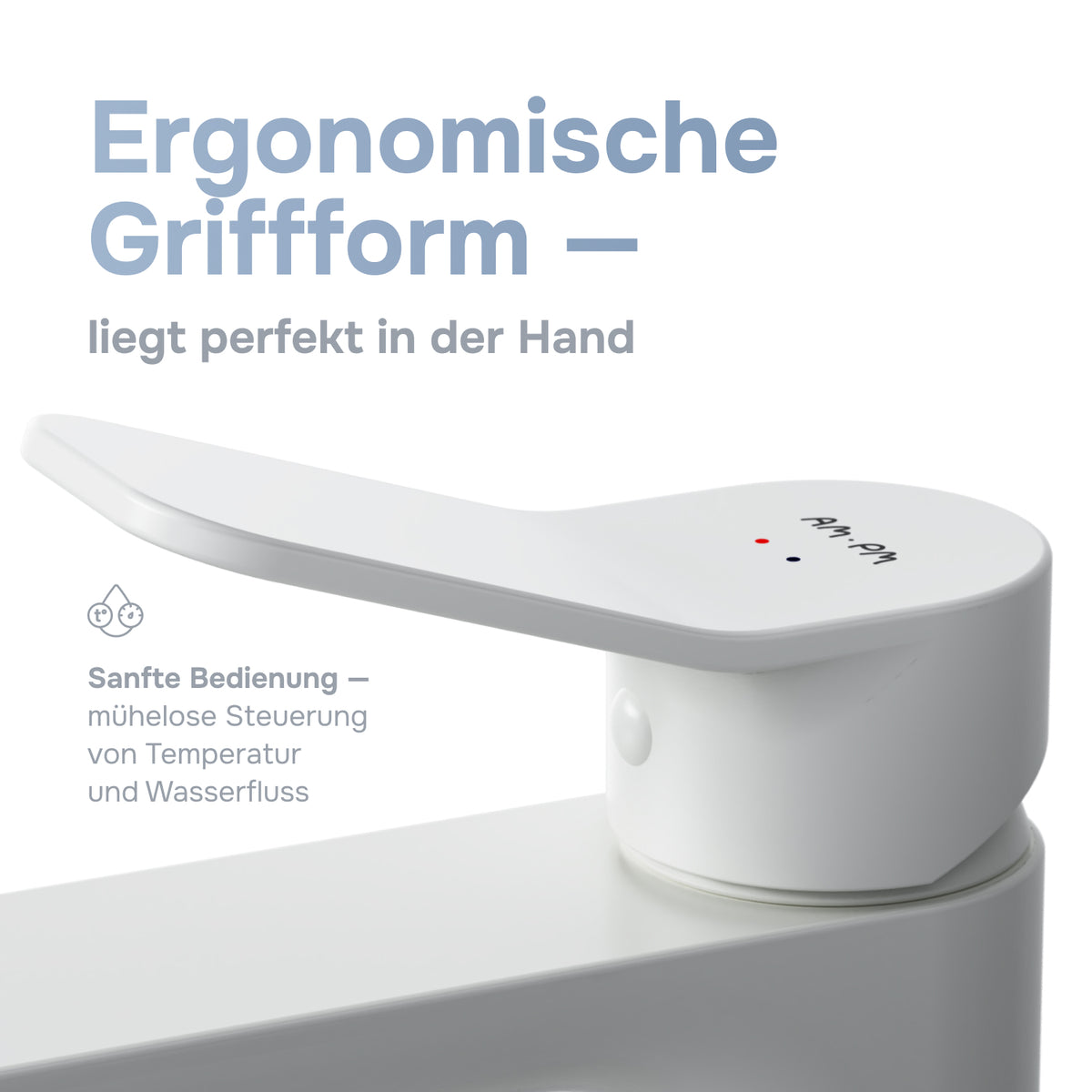 Waschtischarmatur X-Joy mit Klick-Ablaufgarnitur, Weiß – FXA82133