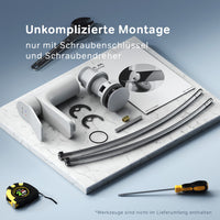 FXA82133 Bad Armatur X-Joy Waschtischarmatur mit Klick-Ablaufgarnitur Wasserhahn, Weiß ampm-store.de