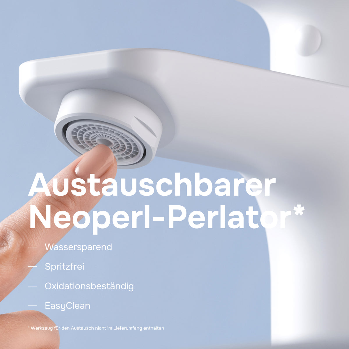 Waschtischarmatur X-Joy mit Klick-Ablaufgarnitur, Weiß – FXA82133
