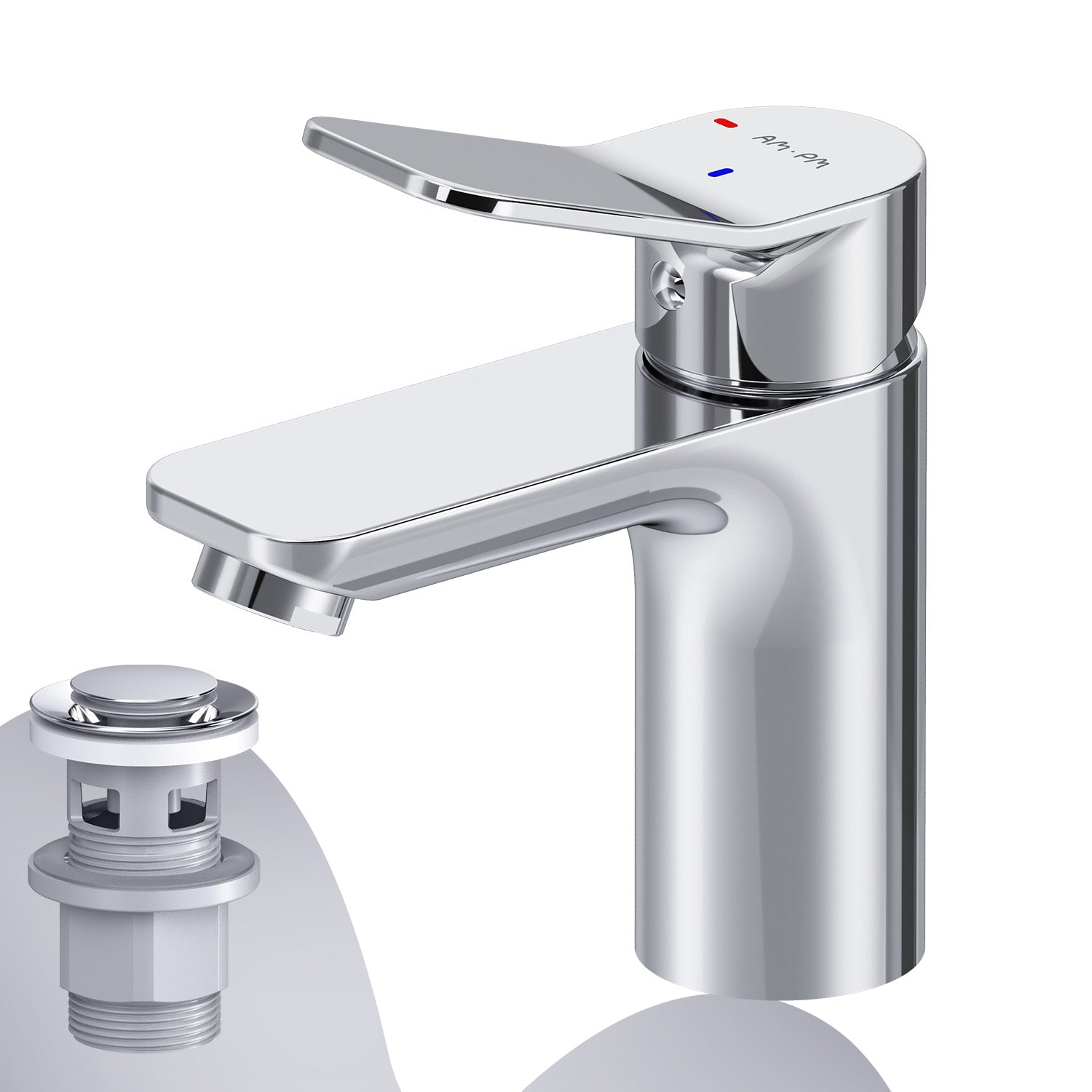 Robinet de lavabo X-Joy FXA82800 Robinet de lavabo avec fonction EcoStart avec bonde clic clac