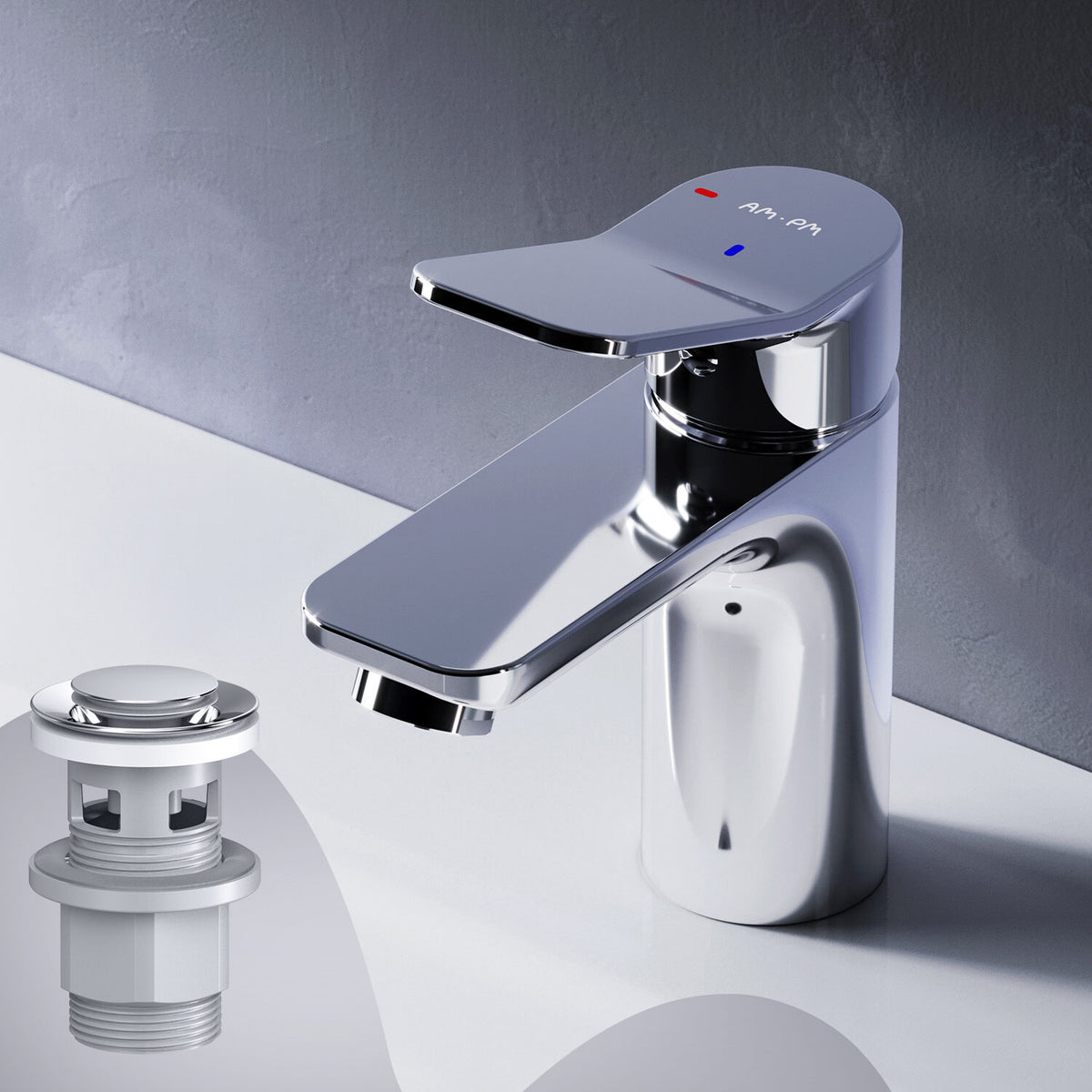 Mitigeur de lavabo X-Joy avec EcoStart et bonde à clic–FXA82800