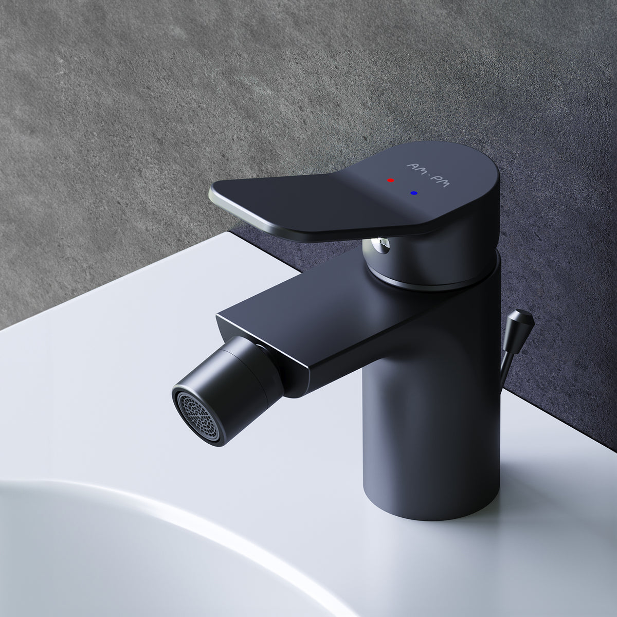 FXA83122 Bidetarmatur X-Joy Wasserhahn für Bidet, Schwarz ampm-store.de