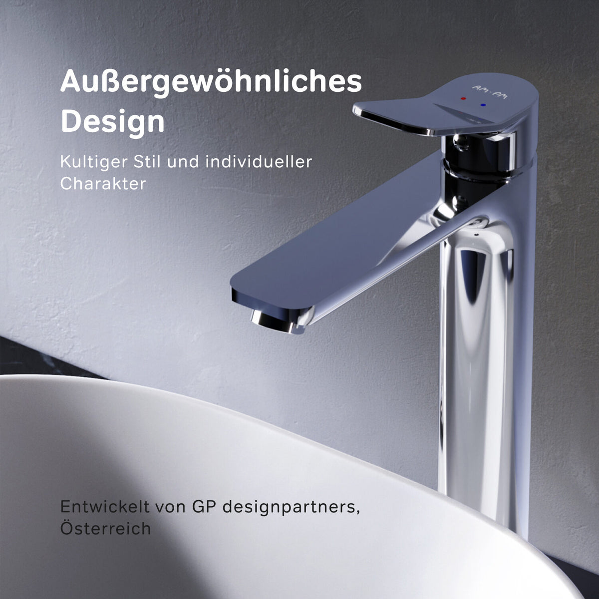 FXA92000 Bad Armatur X-Joy Waschtischarmatur mit hohem Auslauf Wasserhahn ampm-store.de