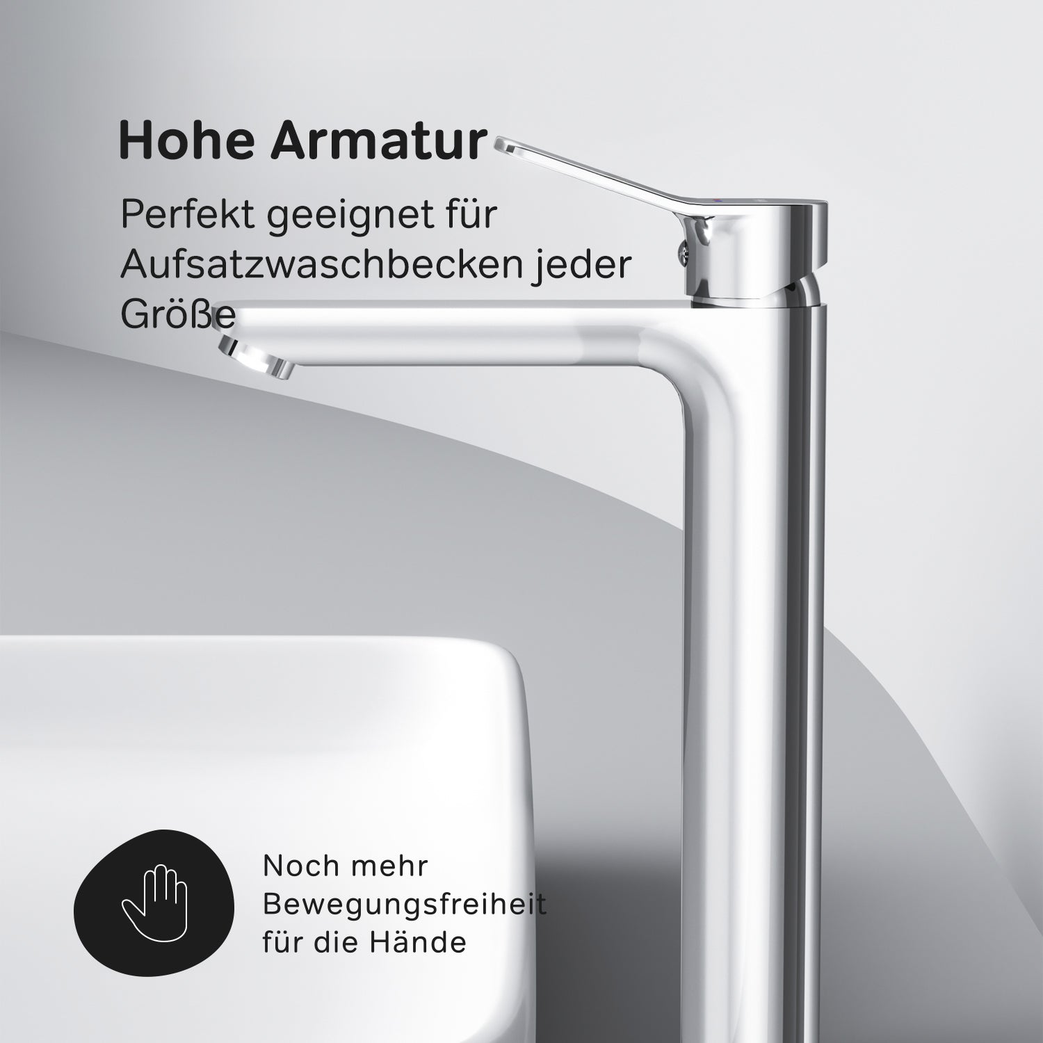 FXA92000 Bad Armatur X-Joy Waschtischarmatur mit hohem Auslauf Wasserhahn ampm-store.de