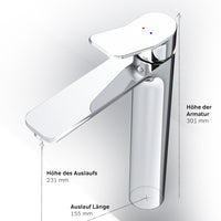 FXA92000 Bad Armatur X-Joy Waschtischarmatur mit hohem Auslauf Wasserhahn ampm-store.de