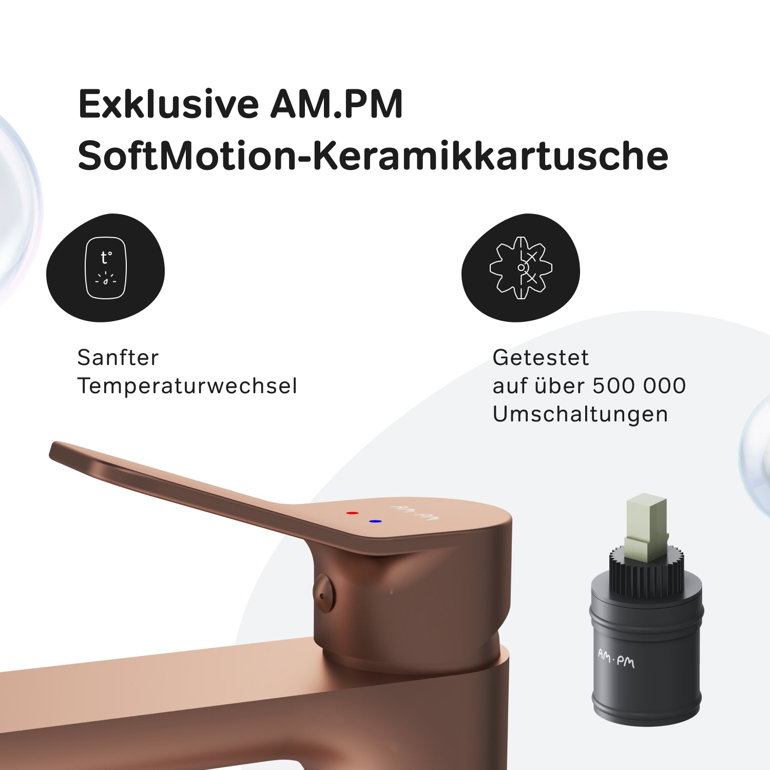 FXA92044 Robinet de lavabo X-Joy avec bec haut, or rose