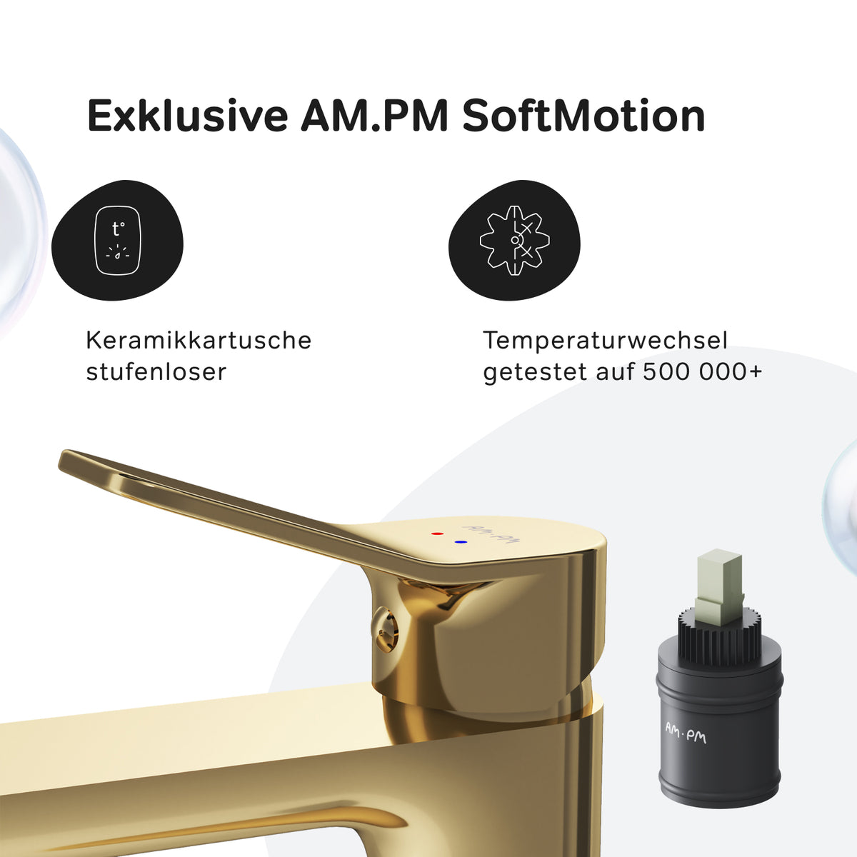 Robinet de lavabo surélevé X-Joy, doré–FXA92099