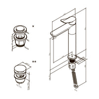 FXA92200 X-Joy Waschtischarmatur Hoch für Aufsatzwaschbecken mit Klick-Ablaufgarnitur, Chrom | Online Store von AM.PM