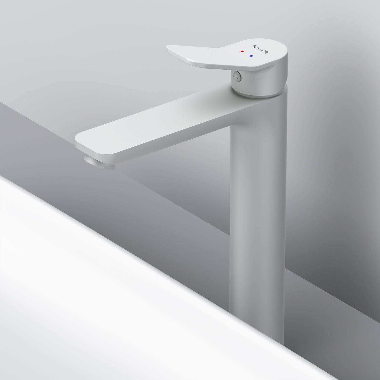 Robinet de salle de bain FXA92233, robinet de lavabo X-Joy, haut, avec bonde à clic, blanc