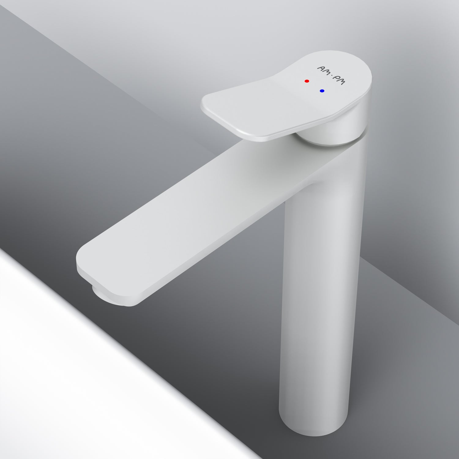Robinet de salle de bain FXA92233, robinet de lavabo X-Joy, haut, avec bonde à clic, blanc
