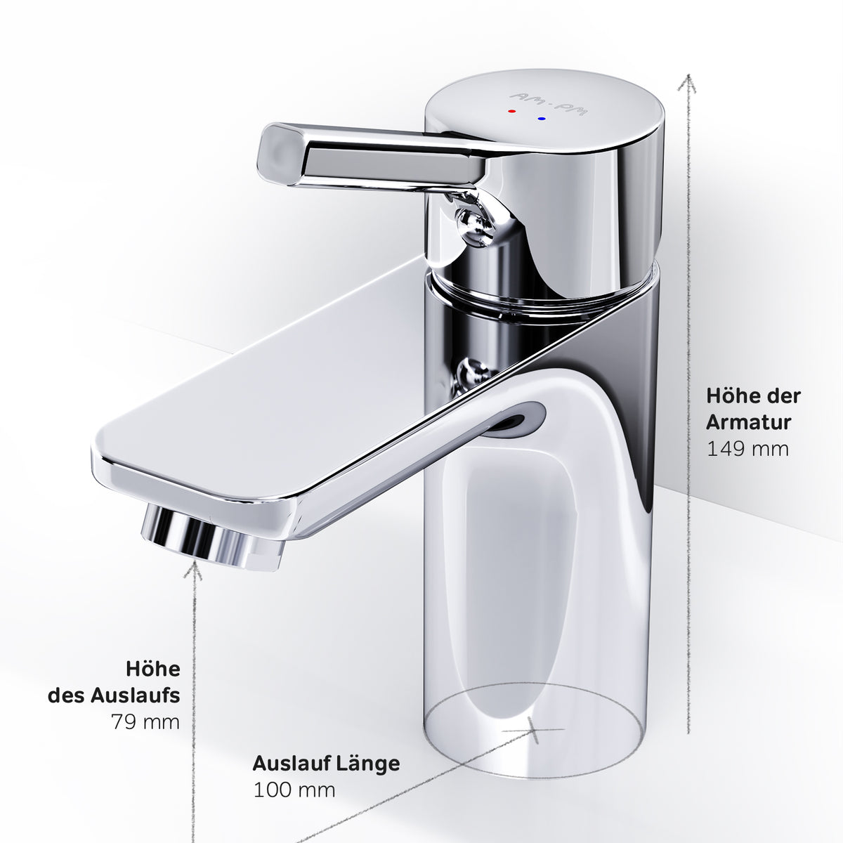 FXB02100 Bad Armatur X-Joy S Waschtischarmatur Wasserhahn ampm-store.de