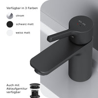 FXB02122 Bad Armatur X-Joy S Waschtischarmatur Wasserhahn, Schwarz ampm-store.de