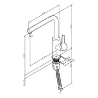 FXB05022 Küchenarmatur X-Joy S Spültischarmatur Küche Spültisch-Einhebelmischer, Schwarz ampm-store.de