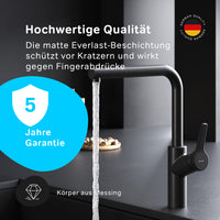 FXB05022 Küchenarmatur X-Joy S Spültischarmatur Küche Spültisch-Einhebelmischer, Schwarz ampm-store.de