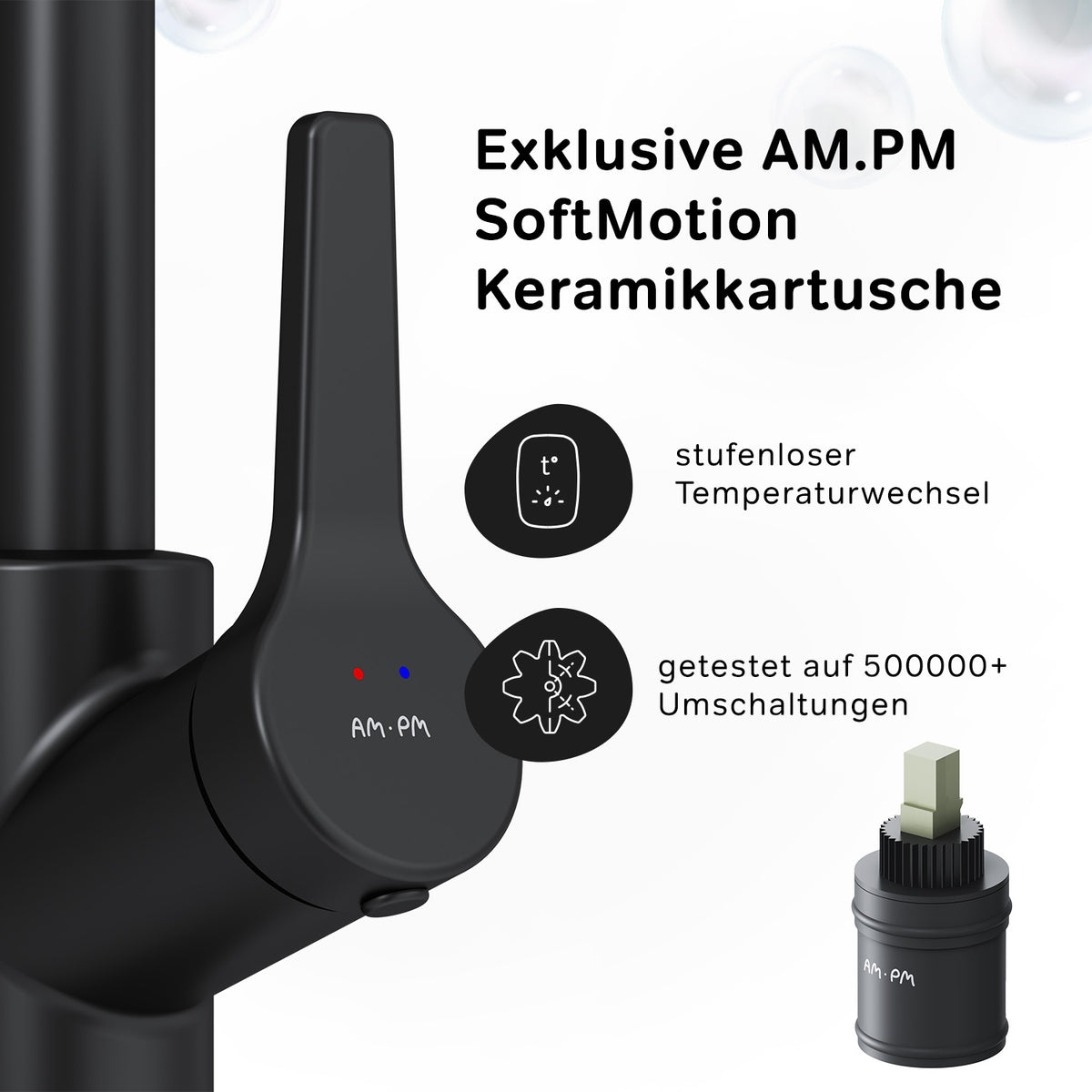 FXB05022 Küchenarmatur X-Joy S Spültischarmatur Küche Spültisch-Einhebelmischer, Schwarz ampm-store.de