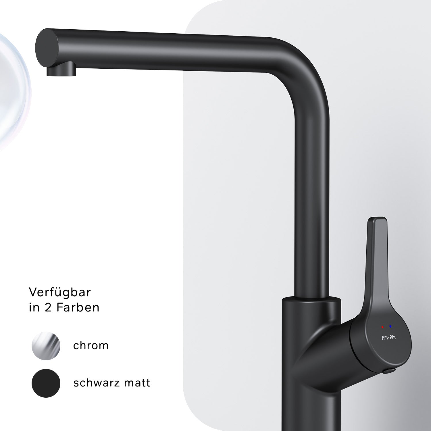 FXB05022 Küchenarmatur X-Joy S Spültischarmatur Küche Spültisch-Einhebelmischer, Schwarz ampm-store.de